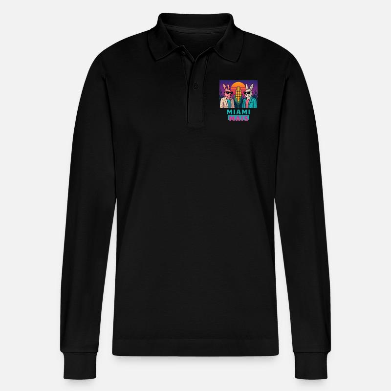 Miami Mais - Stanley/Stella Unisex Bio-Langarm-Poloshirt Prepster - Schwarz