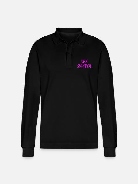 Sex symbol - Stanley/Stella Unisex Bio-Langarm-Poloshirt Prepster - Schwarz