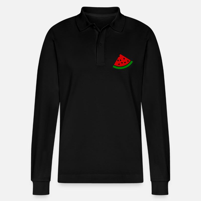 Pastèque - Polo à manches longues bio PREPSTER Stanley/Stella Unisexe - noir