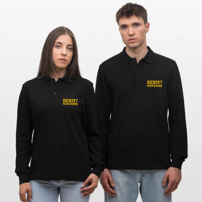 Dexit no thanks Stanley/Stella Organic Unisex Long-Sleeved Polo Shirt Prepster