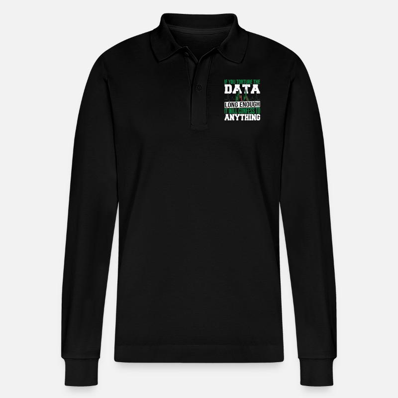Datenanalyse Datenintegration Datenwissenschaft - Stanley/Stella Unisex Bio-Langarm-Poloshirt Prepster - Schwarz