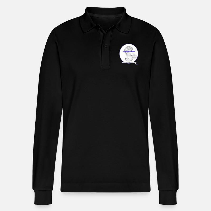 Haftung - Stanley/Stella Unisex Bio-Langarm-Poloshirt Prepster - Schwarz