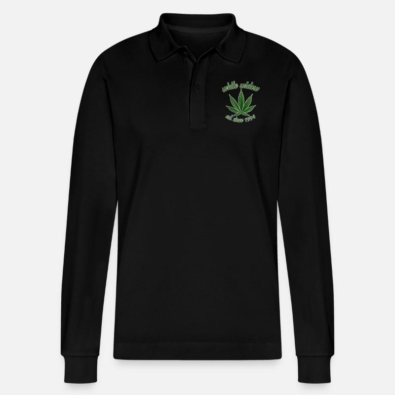 white widow -est. since 1994 - Stanley/Stella Unisex Bio-Langarm-Poloshirt Prepster - Schwarz