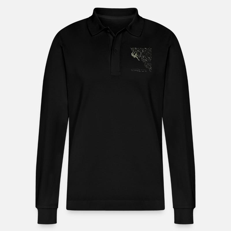 montée - Polo à manches longues bio PREPSTER Stanley/Stella Unisexe - noir