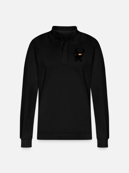 vl087b_stier_2c - Stanley/Stella Organic Unisex Long-Sleeved Polo Shirt Prepster - black