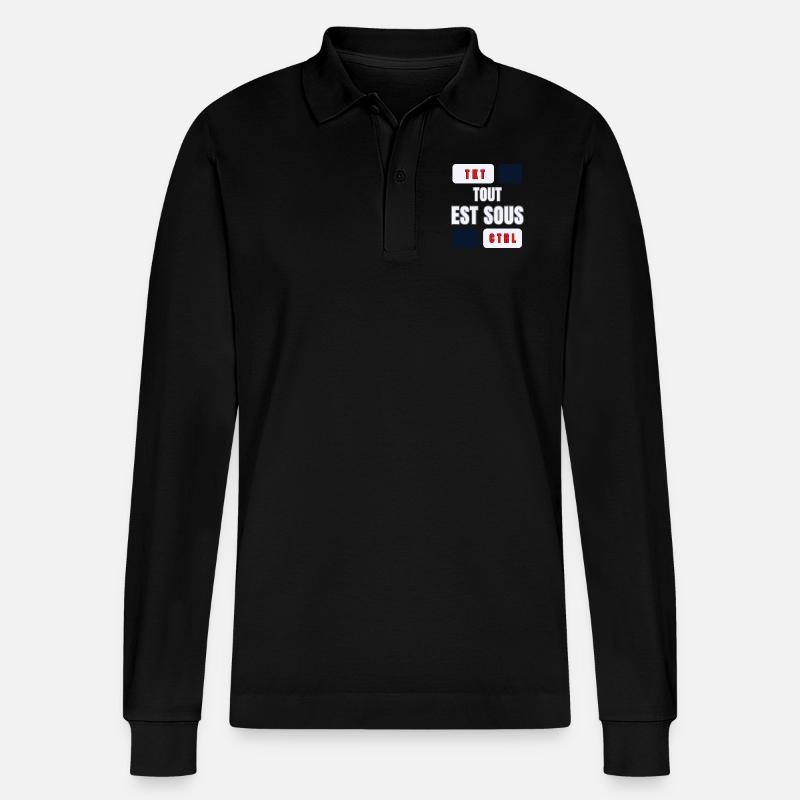 ALLES IM GRIFF - Stanley/Stella Unisex Bio-Langarm-Poloshirt Prepster - Schwarz