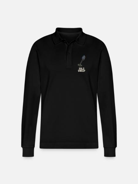Introverted metal detector hobbyist - Stanley/Stella Organic Unisex Long-Sleeved Polo Shirt Prepster - black