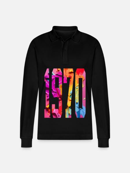 BUNT 56TH BIRTHDAY 1970 - Stanley/Stella Organic Unisex Long-Sleeved Polo Shirt Prepster - black
