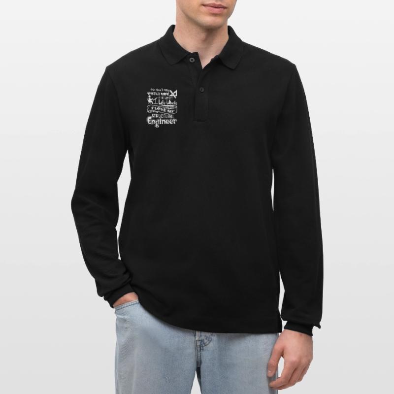 Structural Engineer I Love My Structural Engineer Stanley/Stella Organic Unisex Long-Sleeved Polo Shirt Prepster