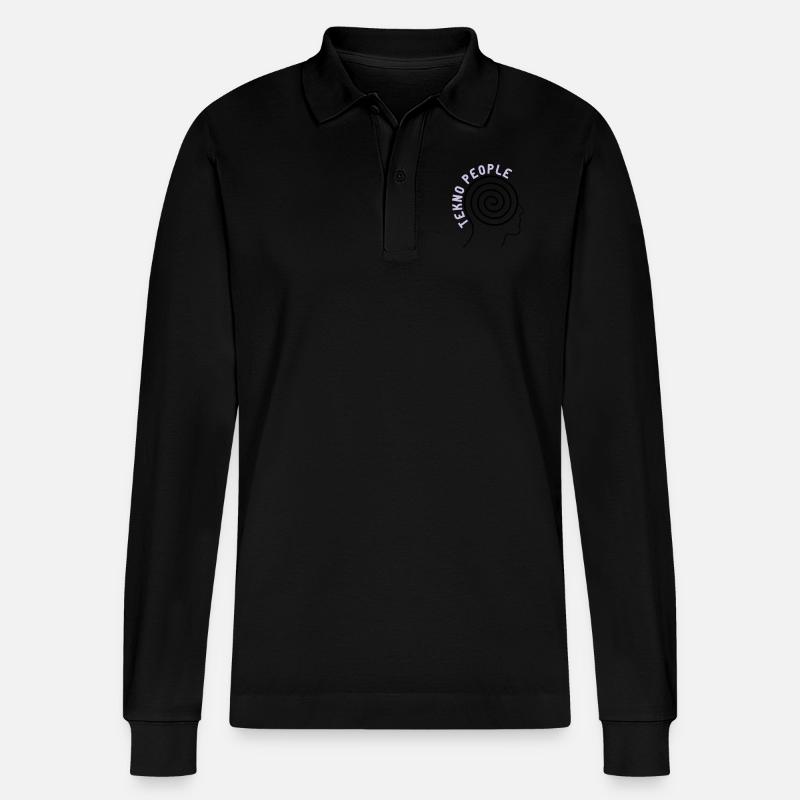 tekno people head - Stanley/Stella Unisex Bio-Langarm-Poloshirt Prepster - Schwarz