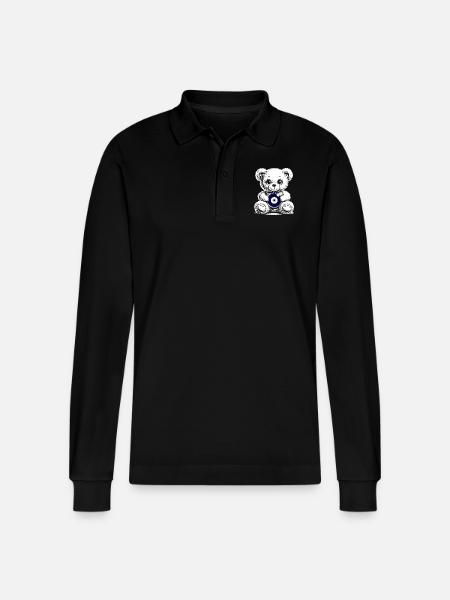 Nazar - Stanley/Stella Organic Unisex Long-Sleeved Polo Shirt Prepster - black