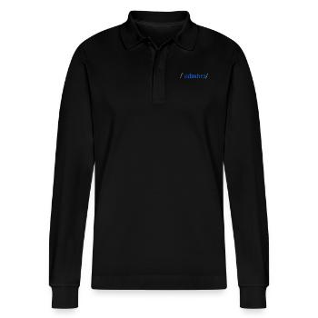 Edinburgh Schottland phonetisches T-Shirt - Stanley/Stella Unisex Bio-Langarm-Poloshirt Prepster - Schwarz - Vorne - Anna (173cm) & Nico (186cm)