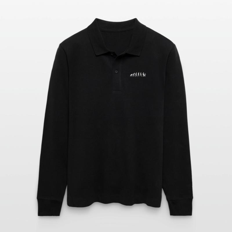 Programmer Evolution Computer Scientist Developer Stanley/Stella Organic Unisex Long-Sleeved Polo Shirt Prepster