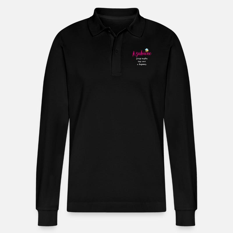 Azubiene Azubine 2018 - Stanley/Stella Unisex Bio-Langarm-Poloshirt Prepster - Schwarz