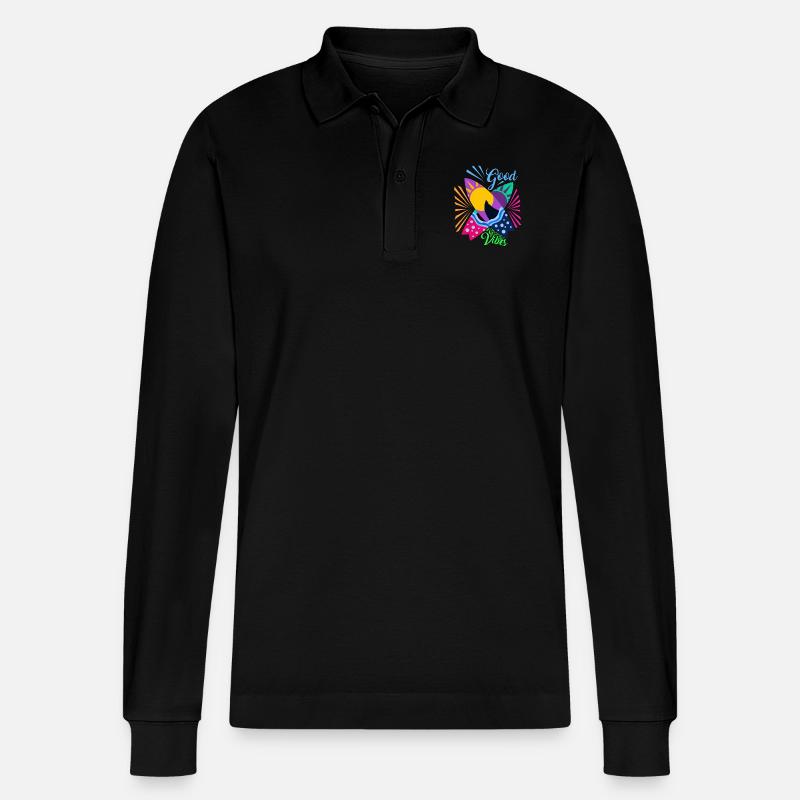 Surfboards - Stanley/Stella Unisex Bio-Langarm-Poloshirt Prepster - Schwarz