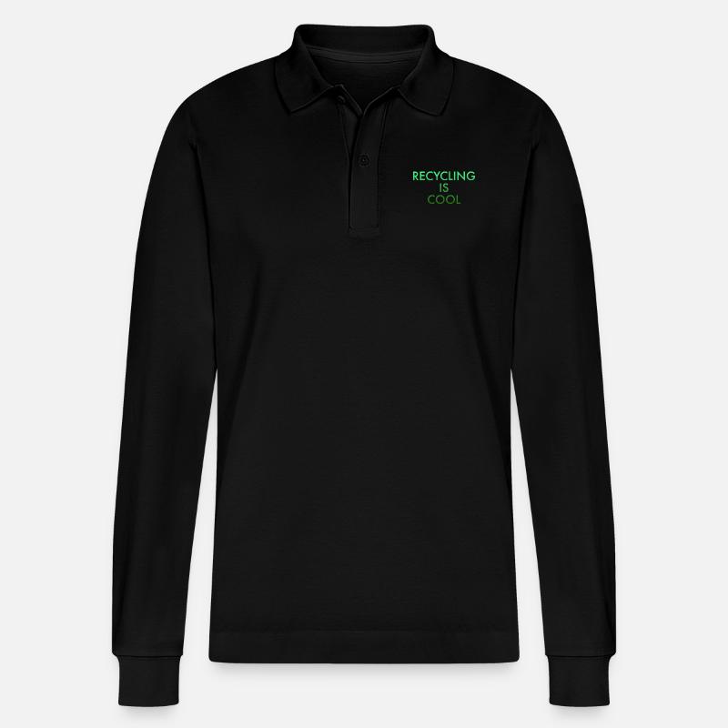 RECYCLING - Stanley/Stella Unisex Bio-Langarm-Poloshirt Prepster - Schwarz