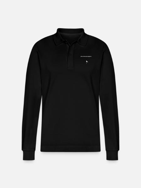 CLIMBING RAPPELING - Stanley/Stella Organic Unisex Long-Sleeved Polo Shirt Prepster - black