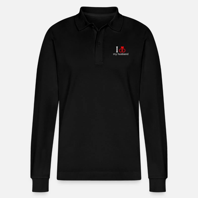 Ehemann - Stanley/Stella Unisex Bio-Langarm-Poloshirt Prepster - Schwarz