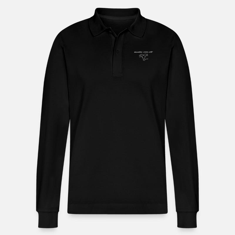 Linux Sudo mit Linux-Gnu - Stanley/Stella Unisex Bio-Langarm-Poloshirt Prepster - Schwarz