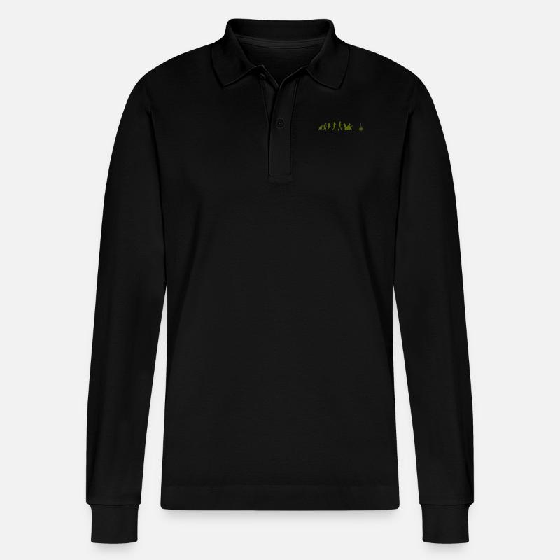 Spielerentwicklung - Stanley/Stella Unisex Bio-Langarm-Poloshirt Prepster - Schwarz