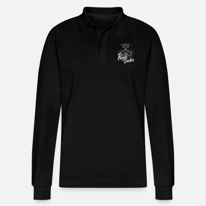Pestdoktor - Stanley/Stella Unisex Bio-Langarm-Poloshirt Prepster - Schwarz