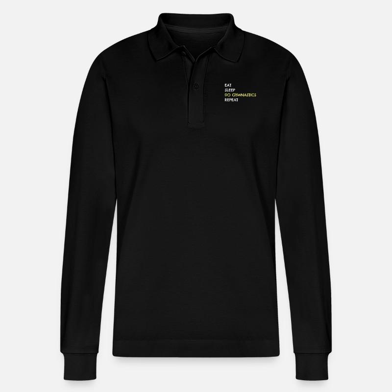 Turnen - Stanley/Stella Unisex Bio-Langarm-Poloshirt Prepster - Schwarz