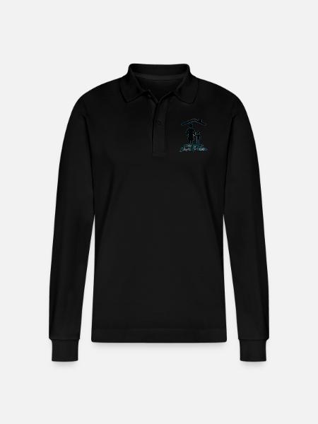 Understand this - Climate Protection - Stanley/Stella Organic Unisex Long-Sleeved Polo Shirt Prepster - black