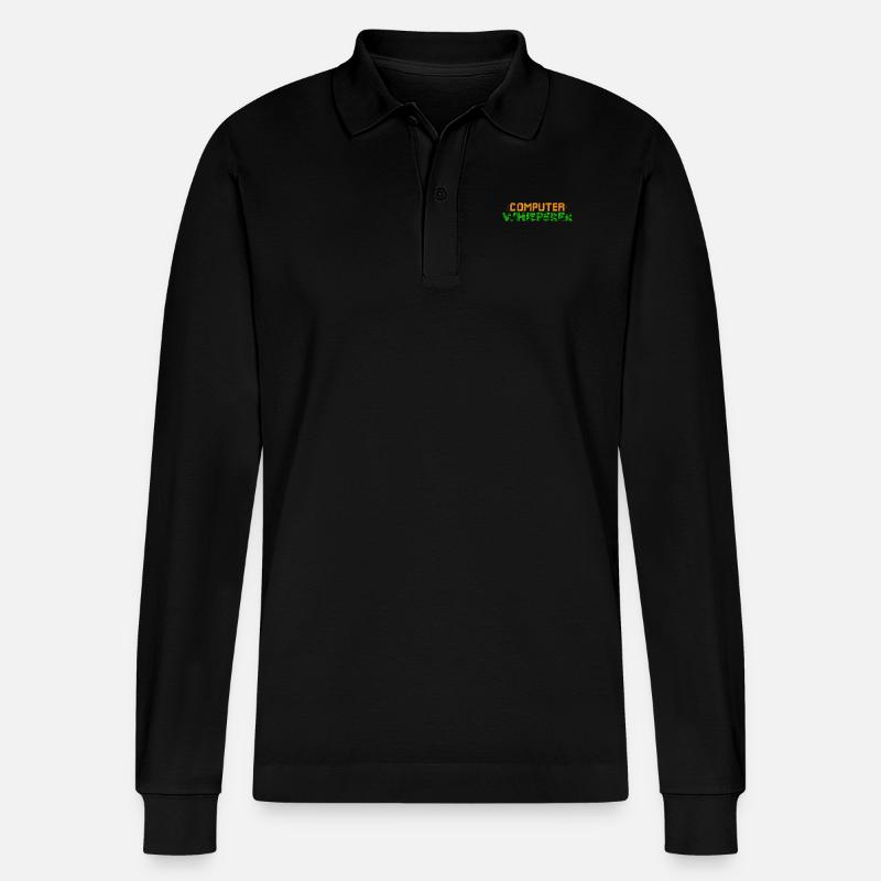 Computer Whisperer - Computer Science Programmer - Stanley/Stella Unisex Bio-Langarm-Poloshirt Prepster - Schwarz