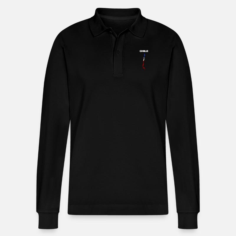 Chile - Stanley/Stella Unisex Bio-Langarm-Poloshirt Prepster - Schwarz
