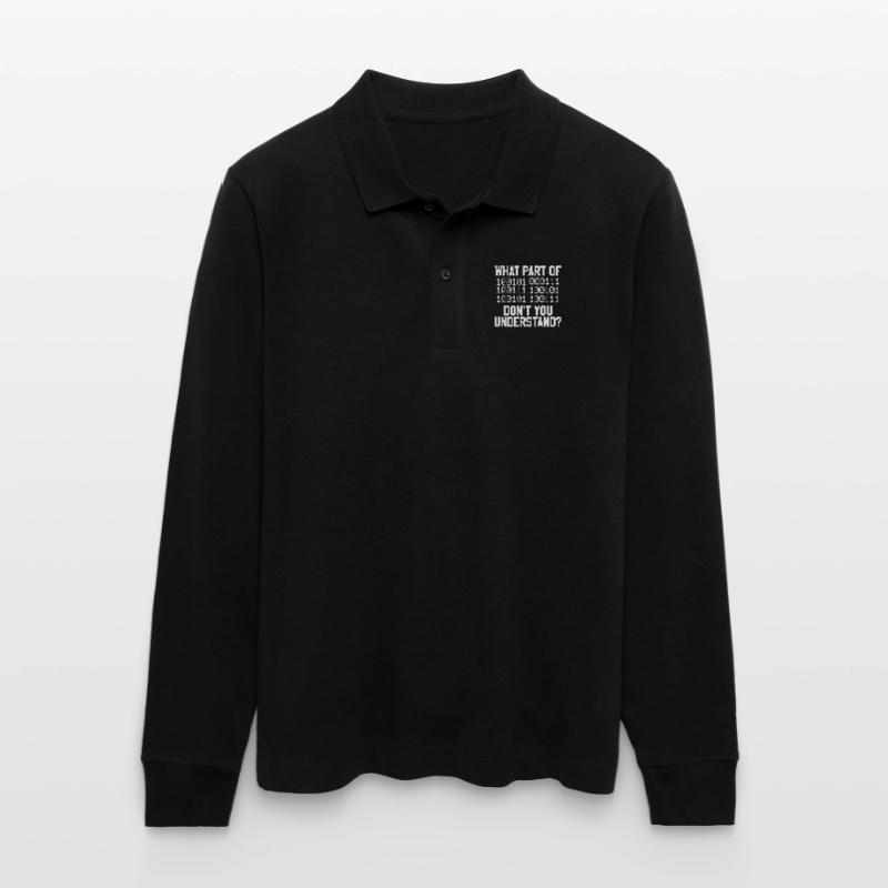 Binaer Code Computer Science Student Stanley/Stella Organic Unisex Long-Sleeved Polo Shirt Prepster