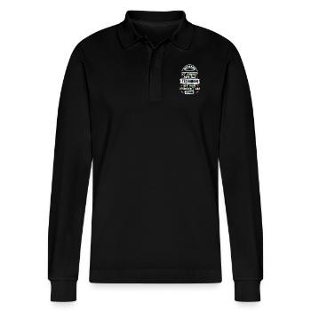 Techniker spruch - Stanley/Stella Unisex Bio-Langarm-Poloshirt Prepster - Schwarz - Vorne - Anna (173cm) & Nico (186cm)