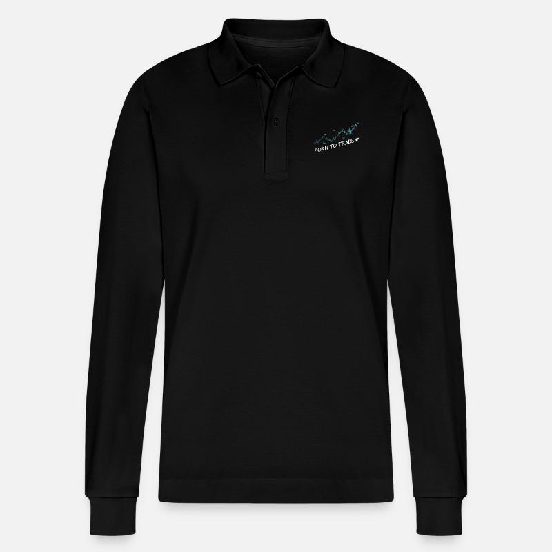Trader - Stanley/Stella Unisex Bio-Langarm-Poloshirt Prepster - Schwarz