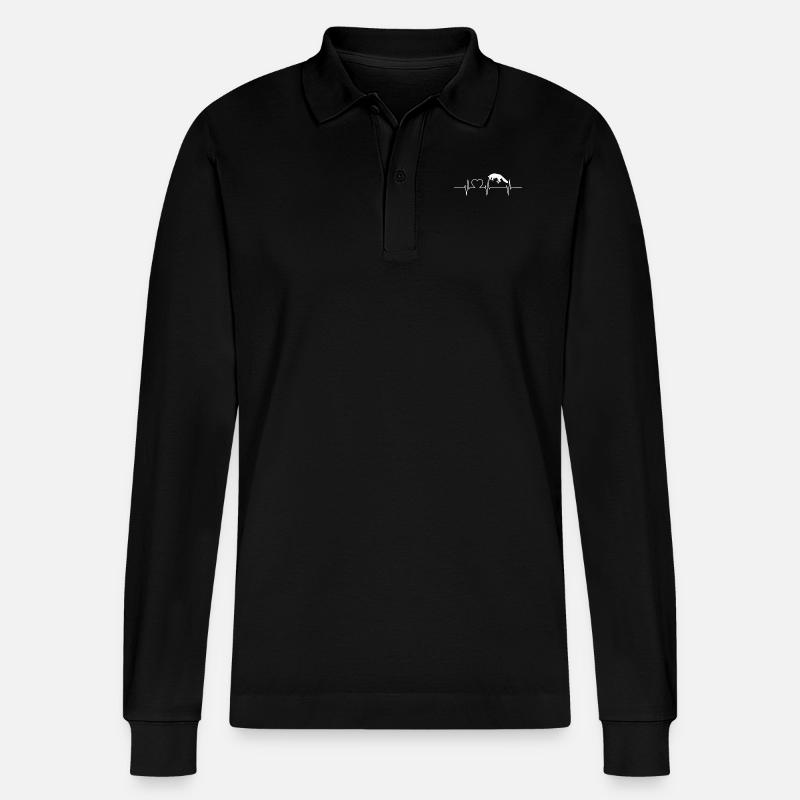 Arctic Fox Foxes Animals Fox - Stanley/Stella Organic Unisex Long-Sleeved Polo Shirt Prepster - black