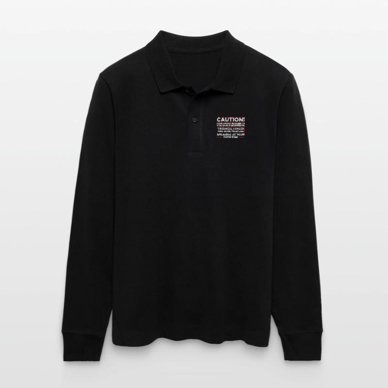 Caution! Marathon runner in training Runner Stanley/Stella Organic Unisex Long-Sleeved Polo Shirt Prepster