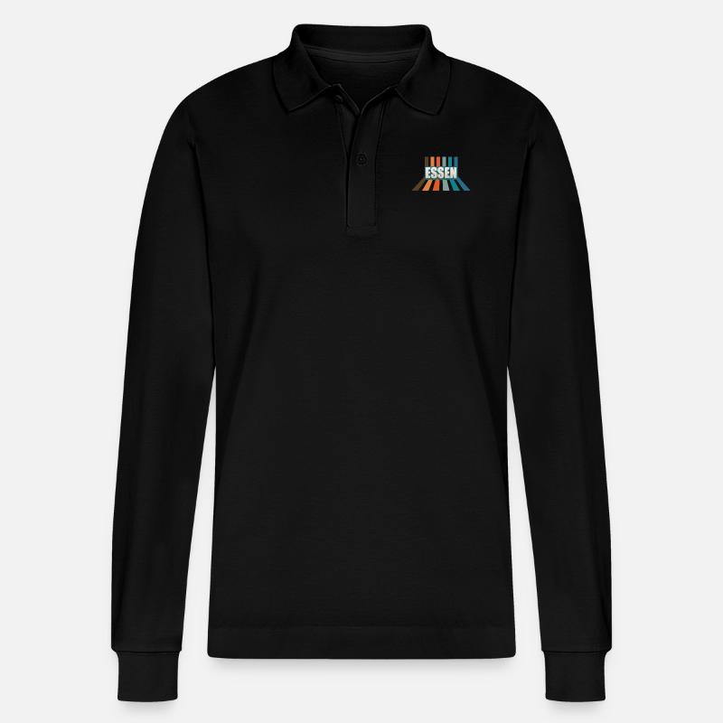 Essenerin Essener Essen - Stanley/Stella Unisex Bio-Langarm-Poloshirt Prepster - Schwarz