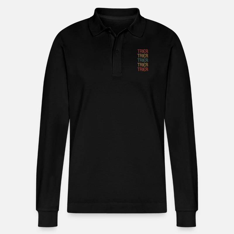 Triererin Trierer Trier - Stanley/Stella Unisex Bio-Langarm-Poloshirt Prepster - Schwarz
