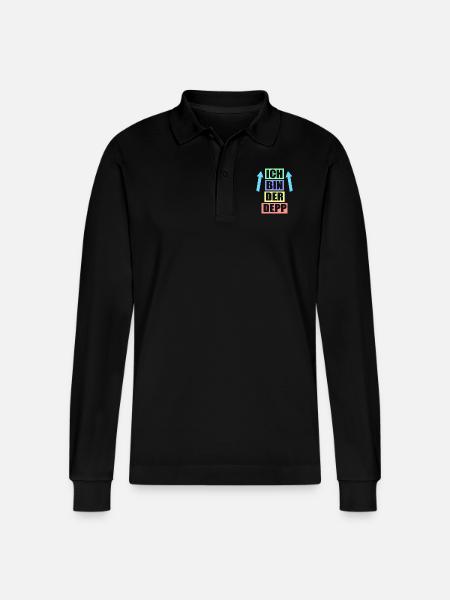 Junggesellenabschied Poltern Polterabend JGA - Stanley/Stella Unisex Bio-Langarm-Poloshirt Prepster - Schwarz
