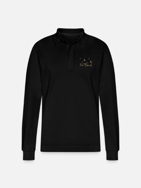 Eid Mubarak / Ramadan / Islam - Stanley/Stella Organic Unisex Long-Sleeved Polo Shirt Prepster - black