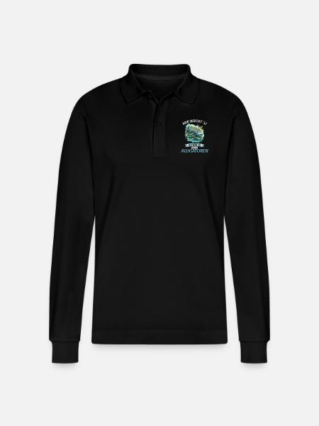 Alligatoren Alligator - Stanley/Stella Organic Unisex Long-Sleeved Polo Shirt Prepster - black