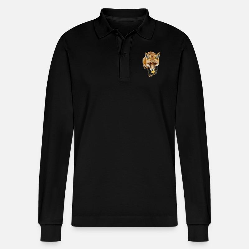 Fuchs - Stanley/Stella Unisex Bio-Langarm-Poloshirt Prepster - Schwarz