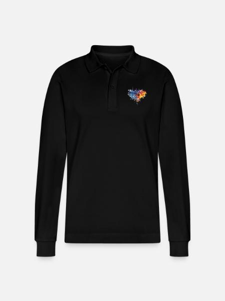 Gdynia - Stanley/Stella Organic Unisex Long-Sleeved Polo Shirt Prepster - black