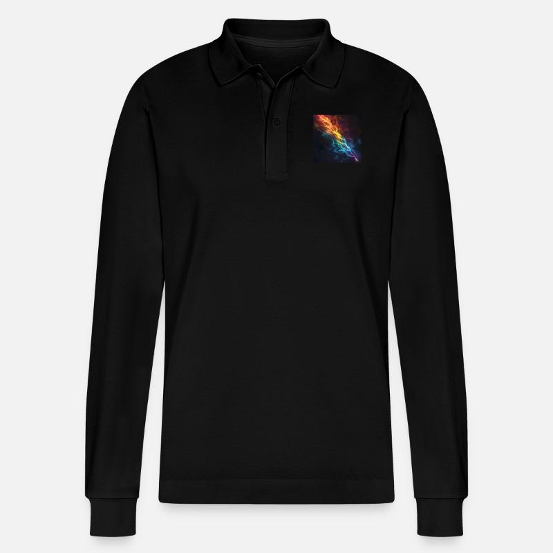 Querflöte - Stanley/Stella Unisex Bio-Langarm-Poloshirt Prepster - Schwarz