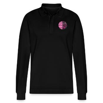 Je peux tout faire grâce au volleyball - Polo à manches longues bio PREPSTER Stanley/Stella Unisexe - noir - Devant - Anna (173cm) & Nico (186cm)