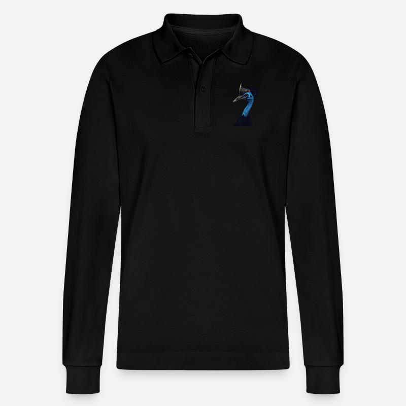Kasuar - Stanley/Stella Unisex Bio-Langarm-Poloshirt Prepster - Schwarz