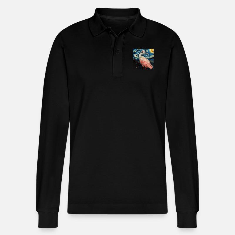 Löffler - Stanley/Stella Unisex Bio-Langarm-Poloshirt Prepster - Schwarz