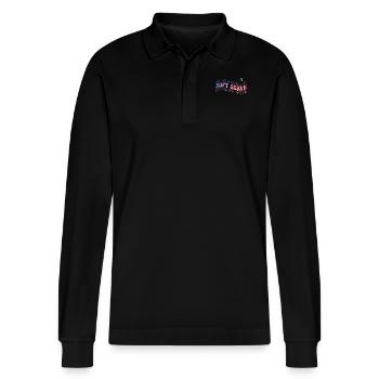Wenn Sie ein Softeis wollen, holen Sie sich Eis - Stanley/Stella Unisex Bio-Langarm-Poloshirt Prepster - Schwarz - Vorne - Anna (173cm) & Nico (186cm)