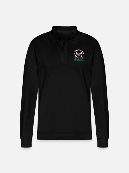 I'm honest why change - Stanley/Stella Organic Unisex Long-Sleeved Polo Shirt Prepster - black