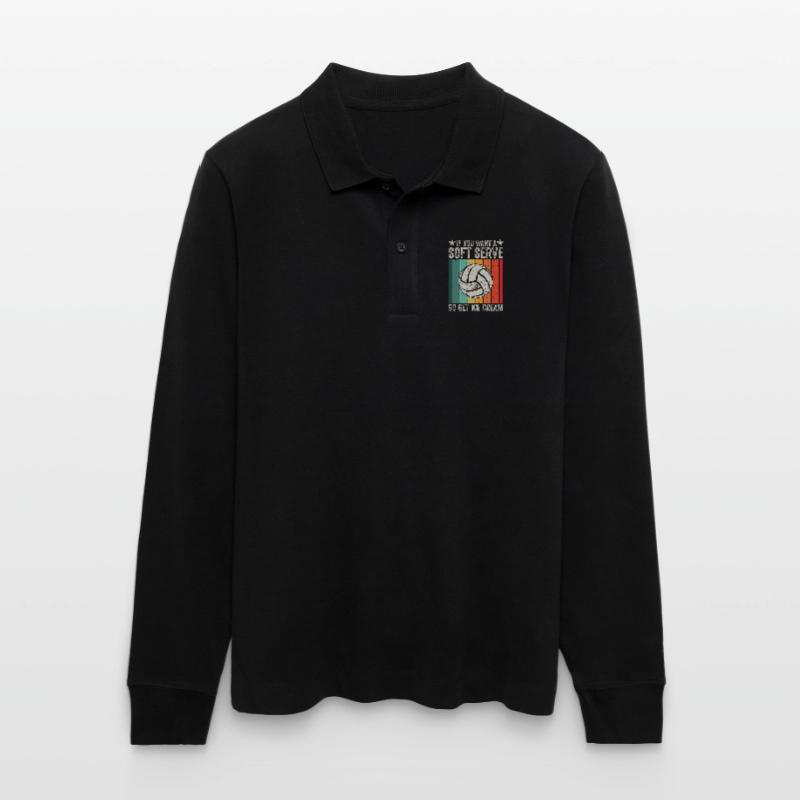 Wenn Sie ein Softeis wollen, holen Sie sich Eis Stanley/Stella Unisex Bio-Langarm-Poloshirt Prepster