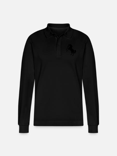 Ross - Stanley/Stella Unisex Bio-Langarm-Poloshirt Prepster - Schwarz