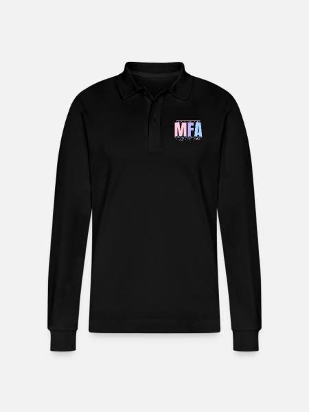MFA Multi-talented Medical Assistant - Stanley/Stella Organic Unisex Long-Sleeved Polo Shirt Prepster - black